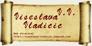 Višeslava Vladičić vizit kartica